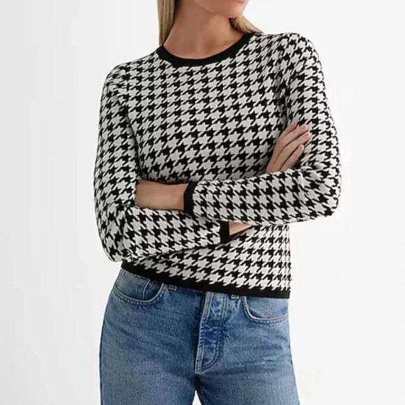 Express Houndstooth Swester - Picture 1 of 5